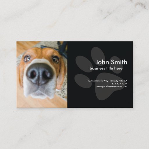Customizable Beagle Dog Design business card