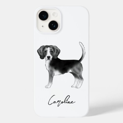 Beagle Dog Design In Black And White With Text Case_Mate iPhone 14 Case