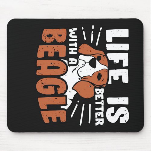 Beagle Dog Design Mouse Pad
