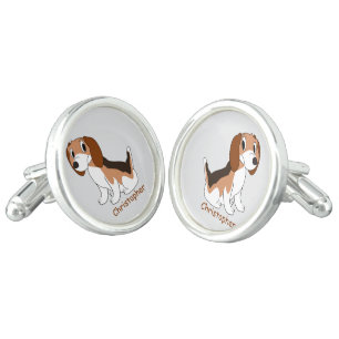 Beagle Dog Design Personalised Cufflinks