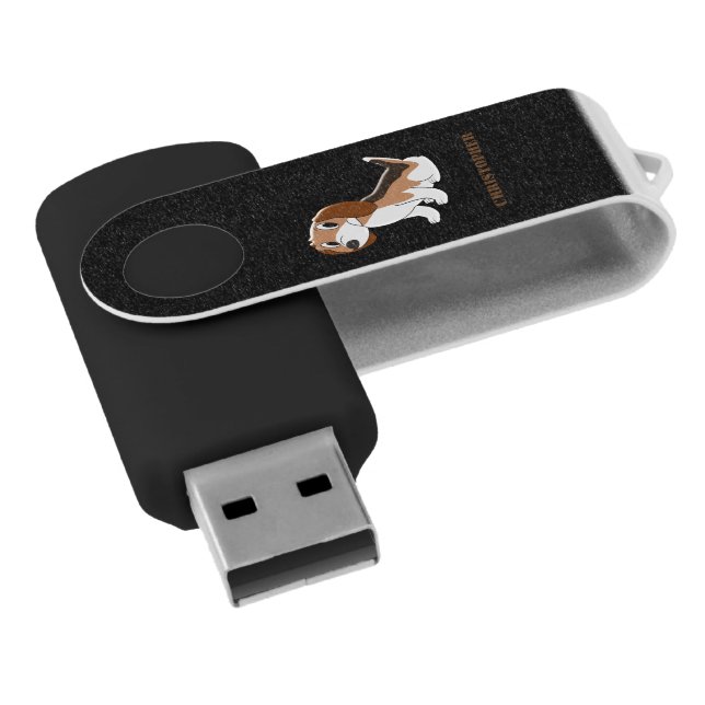 Beagle Dog Design USB Flash Drive (Angled)