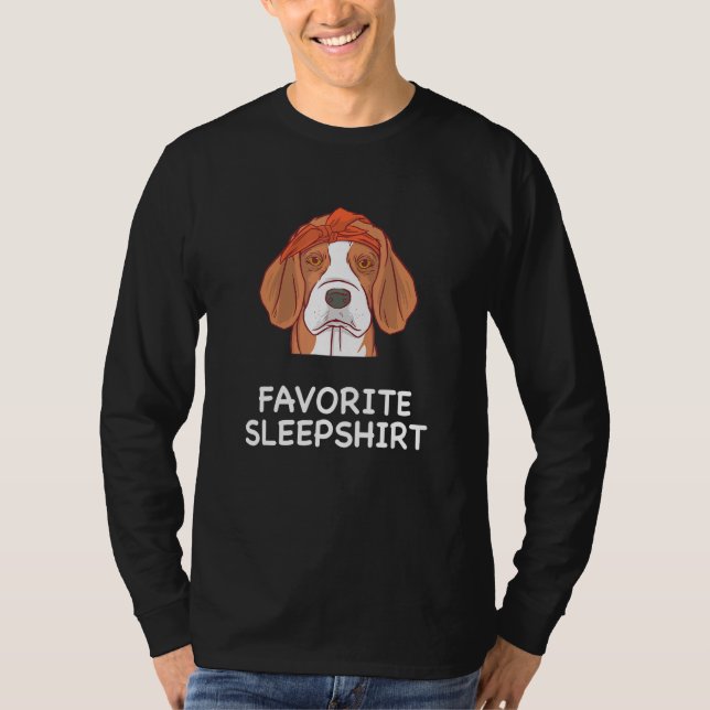 Beagle Dog Dogs Nap Sleeping Sleep Pajama Pajamas  T-Shirt (Front)