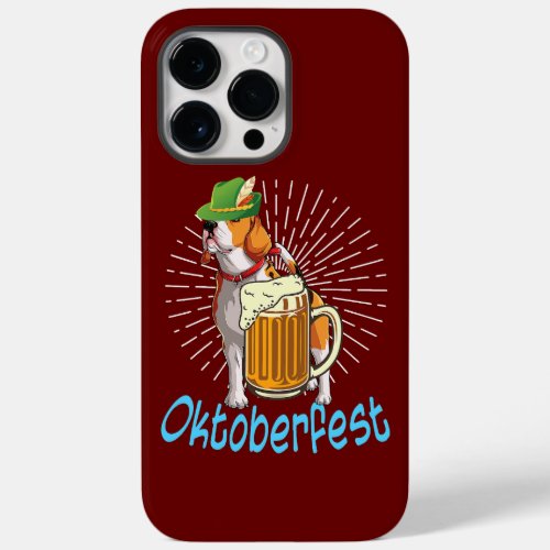 Beagle Dog Drinking Beer October Fest Day  Case_Mate iPhone 14 Pro Max Case