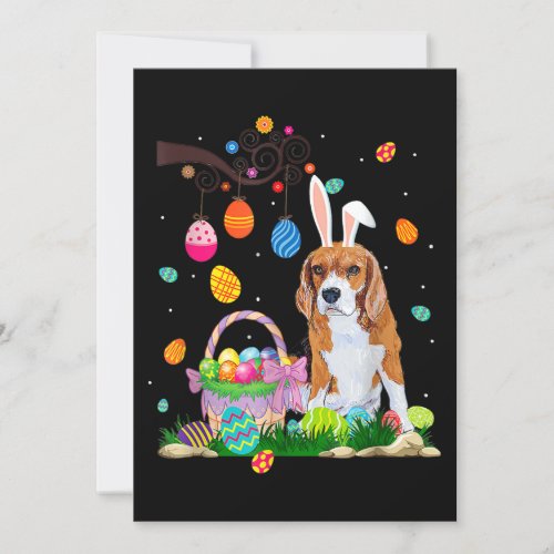 Beagle Dog Ear Easter Eggs Shirt Funny Easter Day Invitation