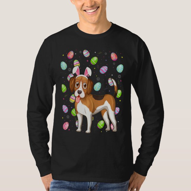 Beagle Dog Easter Egg  Funny Beagle Easter Sunday T-Shirt (Front)