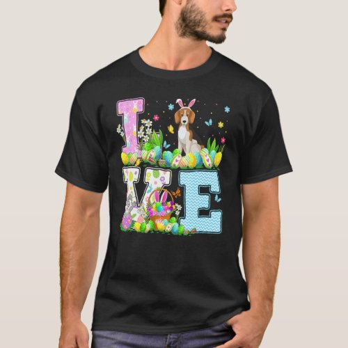 Beagle Dog Easter Egg Hunt  Love Beagle Easter Sun T_Shirt