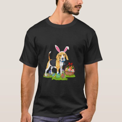 Beagle Dog Easter Egg Hunting Bunny Beagle Easter  T_Shirt