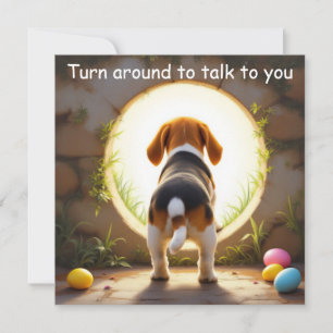 Beagle dog - Easter  Holiday Card