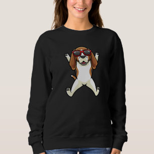 Beagle Dog English Beagle With Sunglasses Dancing  Sweatshirt