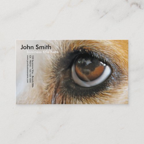 Beagle Dog Eye Design business card