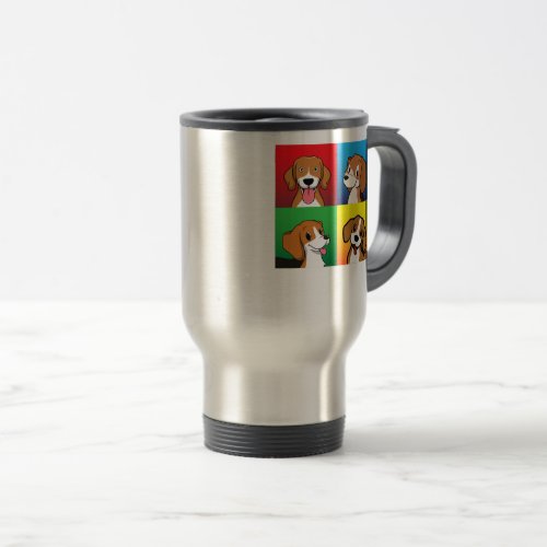 Beagle Dog Faces Happy Day To Mother Father Mommy Travel Mug
