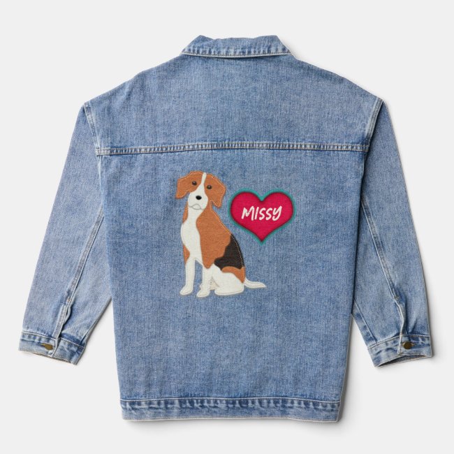 Beagle Dog Felt Look You Personalize the Name