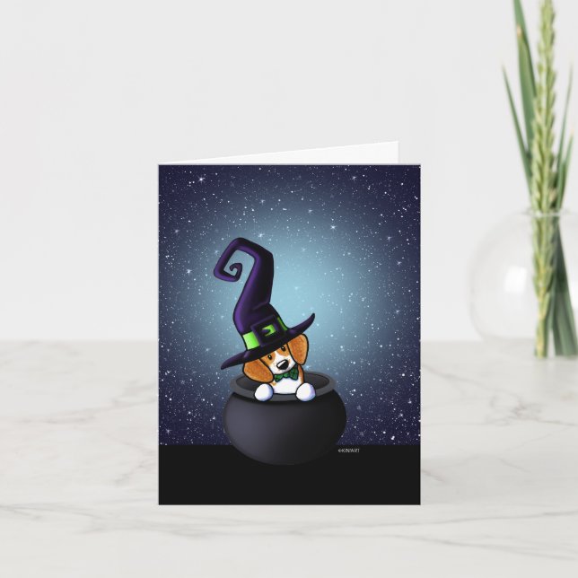 Beagle Dog Halloween Card (Front)