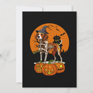 Beagle Dog Halloween Invitation