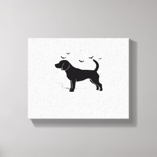 Beagle Dog – Halloween Moon Silhouette Oversized T Canvas Print