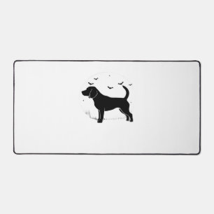 Beagle Dog – Halloween Moon Silhouette Oversized T Desk Mat