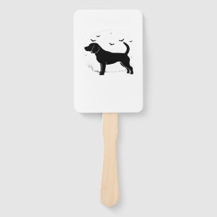 Beagle Dog � Halloween Moon Silhouette Oversized T Hand Fan
