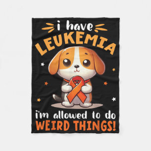 Beagle Dog I Have Leukemia Im Allowed To Do Weird  Fleece Blanket