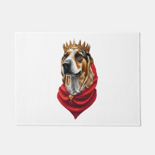 Beagle Dog in a Crown   Doormat