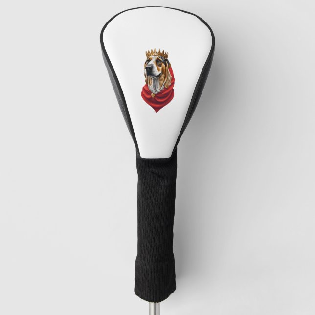 Beagle Dog in a Crown   Golf Head Cover (Front)