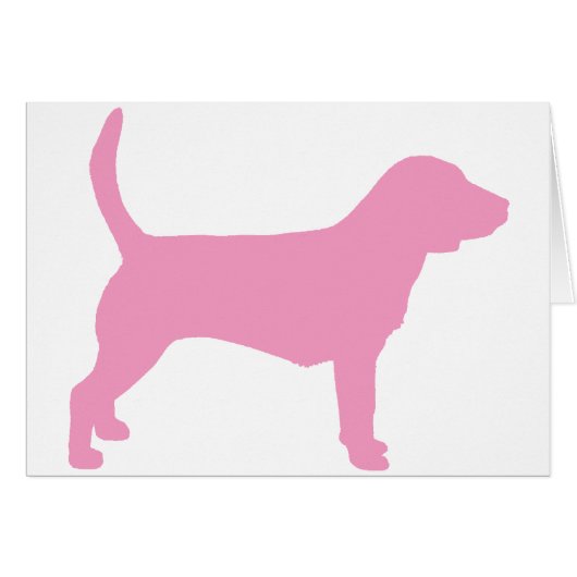 Beagle Dog (in pink) Cards (Front Horizontal)