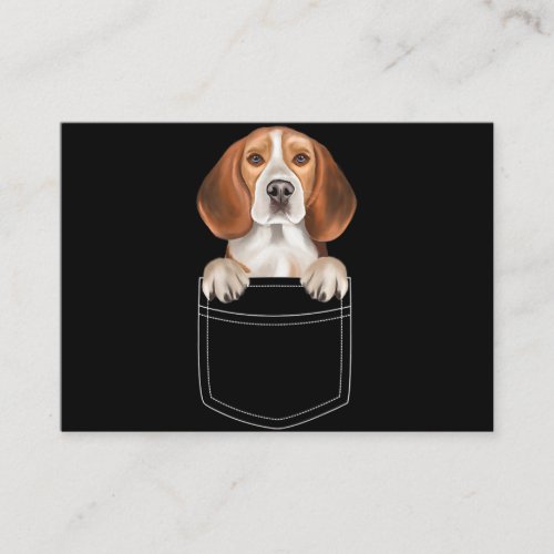 Beagle Dog In Pocket Funny Dog Lover Enclosure Card