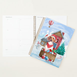 Beagle Dog In snow Christmas Dog House Planner