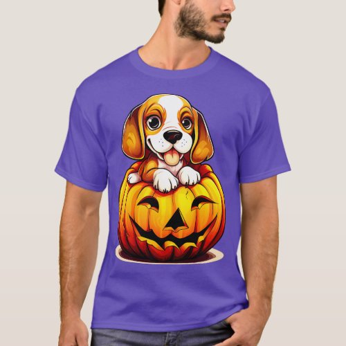 Beagle Dog inside Pumpkin 1 T_Shirt