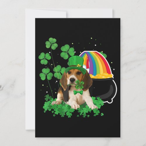 Beagle Dog Irish Cute Tee St Patrick Day Save The Date