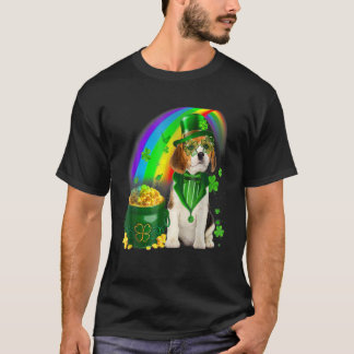 Beagle Dog Irish Leprechaun Saint St Patrick Day T-Shirt