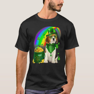 Beagle Dog Irish Leprechaun Saint St Patrick Day T-Shirt