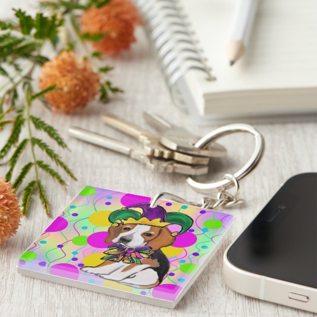 Beagle Dog Keychain (Front Right)