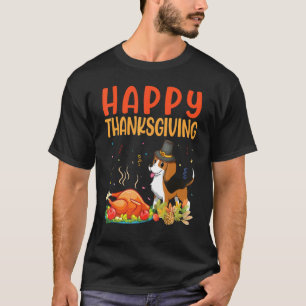 Beagle Dog Look Turkey Meat Dish Happy Our Thanksg T-Shirt