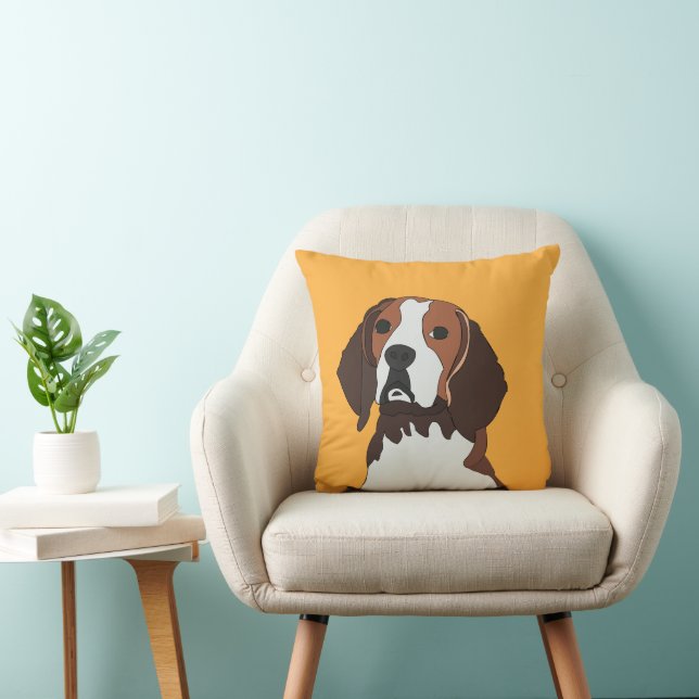 Beagle Dog Lover Beagle Throw Pillow (Chair)