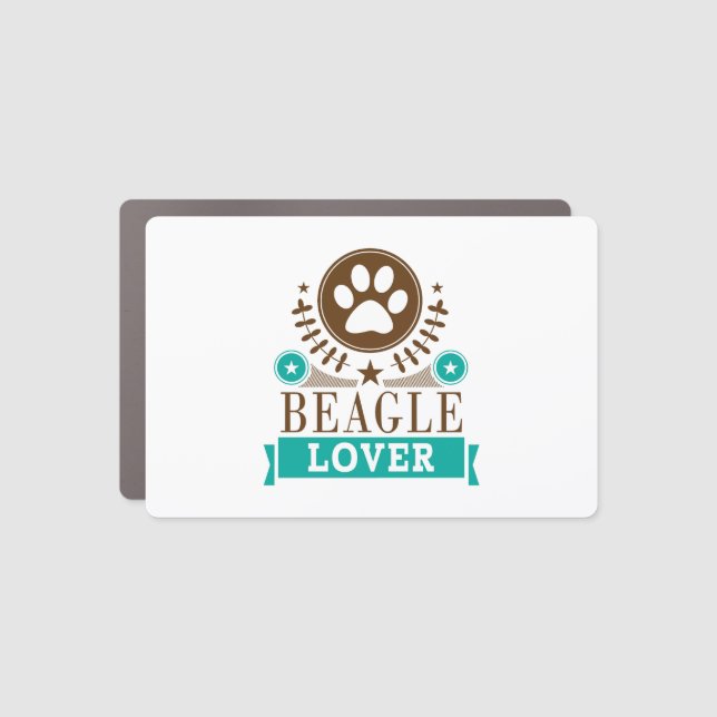 Beagle Dog Lover Car Magnet (Front)