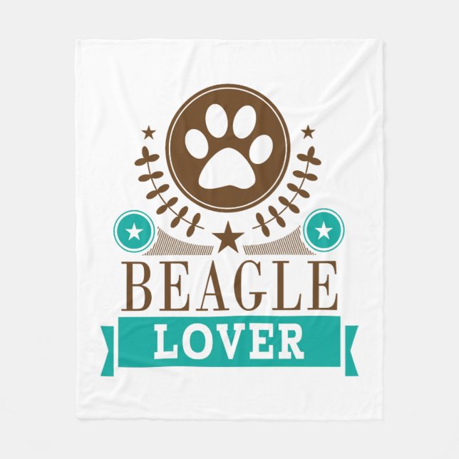 Beagle Dog Lover Fleece Blanket (Front)