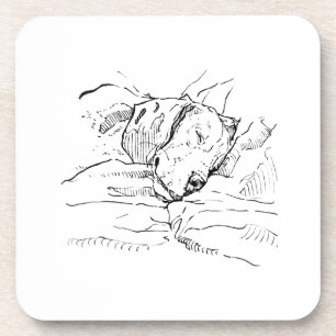 Beagle Dog Lover Illustration Beverage Coaster