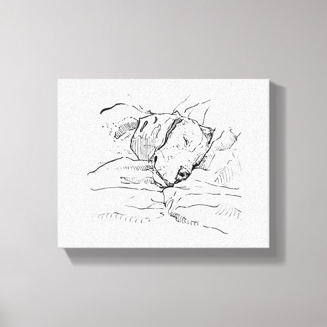 Beagle Dog Lover Illustration  Canvas Print (Front)