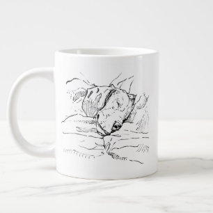Beagle Dog Lover Illustration Giant Coffee Mug