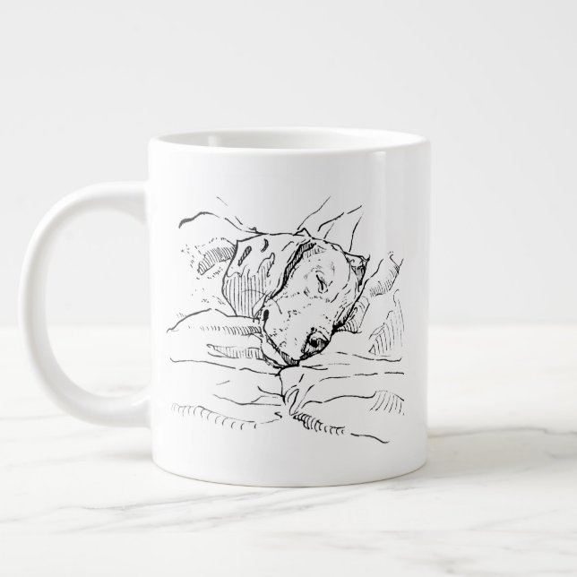 Beagle Dog Lover Illustration  Giant Coffee Mug (Left)