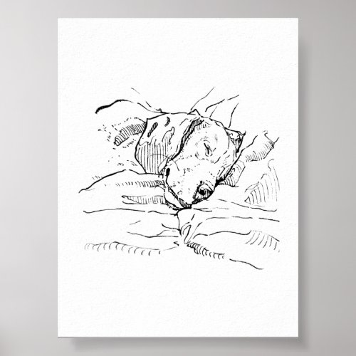 Beagle Dog Lover Illustration  Poster