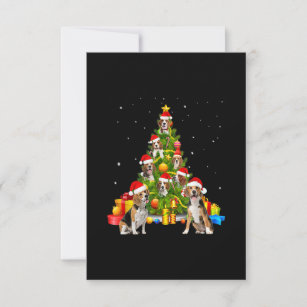 Beagle Dog Lover Matching Santa Beagle Christmas T RSVP Card