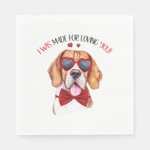 Beagle Dog Made for Loving You  Napkins