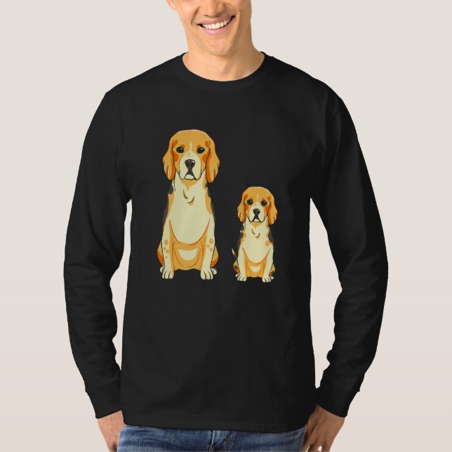 Beagle Dog Mama Puppy Hunting Dog   T-Shirt (Front)