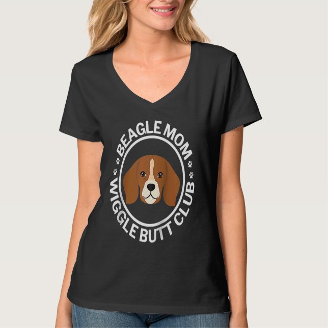 Beagle Dog Mom For Woman Raglan T-Shirt (Front)