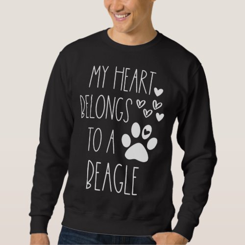 Beagle Dog Mom Fur Mama Gag Quote for Valentines D Sweatshirt