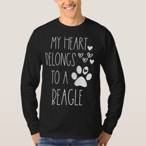 Beagle Dog Mom Fur Mama Gag Quote for Valentines D T_Shirt