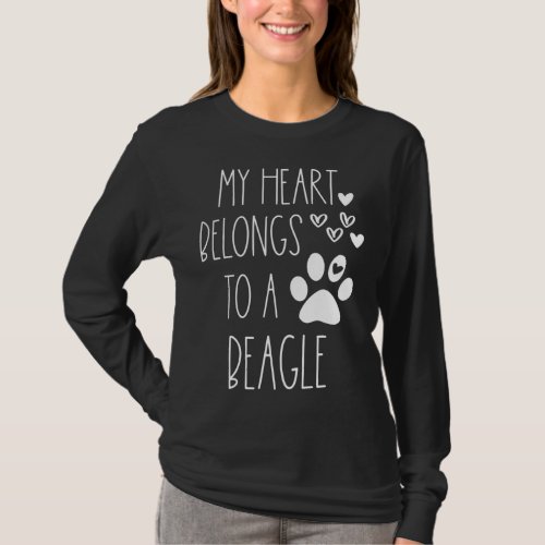 Beagle Dog Mom Fur Mama Gag Quote for Valentines D T_Shirt