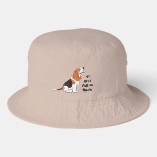 Beagle Dog My Best Friend Custom Name Bucket Hat