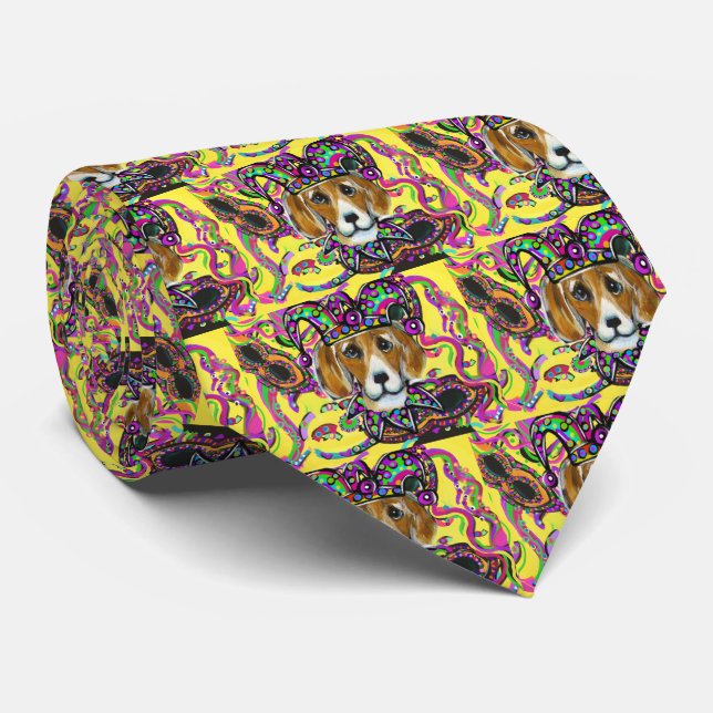 Beagle Dog Neck Tie (Rolled)
